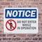 Signmission Do Not Enter While In Operation OSHA Notice Sign, Plastic, 10in W x 7in L, 2PK OS-2PACK-NS-P-710-L-11256 - alternate 7